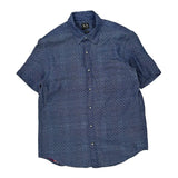 Armani Exchange Short Sleeve Shirt - Medium Blue Cotton