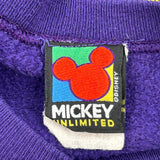 Mickey Unlimited Sweatshirt - Large Purple Cotton