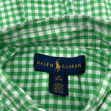 Age 10-12 Ralph Lauren Checked Shirt - Medium Green Cotton