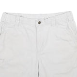 CARHARTT Mens Shorts White Casual M W31 Workwear Cotton Blend Pockets
