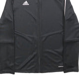 ADIDAS Womens Black & Pink Track Jacket S Polyester Zip Athletic Sportswear