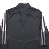 ADIDAS Womens Black & Pink Track Jacket S Polyester Zip Athletic Sportswear
