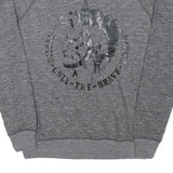 DIESEL Mens Grey Sweatshirt S Crew Neck Cotton Blend Pullover Logo Print
