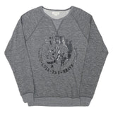 DIESEL Mens Grey Sweatshirt S Crew Neck Cotton Blend Pullover Logo Print