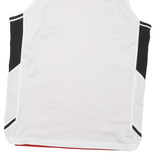 Mens White Black Red Sleeveless Sports Style L Crew Neck Basketball Jersey
