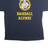 GILDAN Mens Navy Blue Marian University Knights Baseball Alumni T-Shirt XL Short