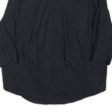 ZARA Womens Navy Basic Top Long Sleeve Collar Shirt M Lightweight