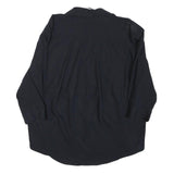 ZARA Womens Navy Basic Top Long Sleeve Collar Shirt M Lightweight