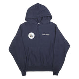 CHAMPION REVERSE WEAVE Mens Navy Hack Squad Pullover Hoodie S Cotton Blend