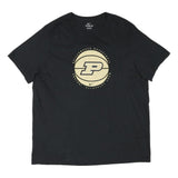 NIKE Mens Black Purdue Boilermaker Basketball Graphic T-Shirt 2XL Crew Neck