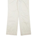 TOMMY HILFIGER Womens White Regular Fit Straight Leg Trousers W33 L28 Cotton