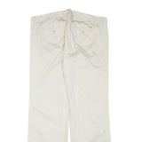 TOMMY HILFIGER Womens White Regular Fit Straight Leg Trousers W33 L28 Cotton
