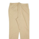 LAUREN RALPH LAUREN Womens Cotton Blend Beige Slim Straight Trousers W32 L30