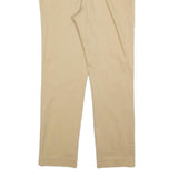 LAUREN RALPH LAUREN Womens Cotton Blend Beige Slim Straight Trousers W32 L30