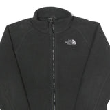 THE NORTH FACE Womens Black Zip Jacket L Polyester Blend Plain Outdoor Casual