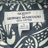 Guess Short Sleeve Shirt - Large Grey Cotton