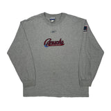 Vancouver Canucks Reebok Nhl Long Sleeve T-Shirt - XL Grey Cotton