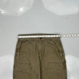 Carhartt Double Knee Dungarees - 30W 30L Khaki Cotton