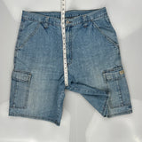 Wrangler Denim Shorts - 34W 9L Light Wash Denim