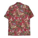 Tees Hawaii Floral Hawaiian Shirt - Small Red Cotton
