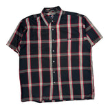 Dickies Checked Short Sleeve Shirt - XL Black Cotton Blend