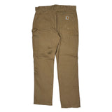 Carhartt Double Knee Carpenter Trousers - 36W 34L Khaki Cotton