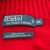Polo By Ralph Lauren 1/4 Zip - XL Red Cotton