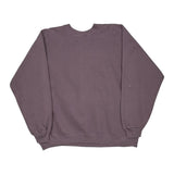 90S Blank Hanes Sweatshirt - XL Purple Cotton Blend