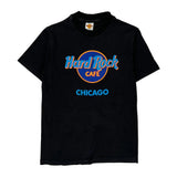 Chicago Hard Rock Cafe Graphic T-Shirt - Medium Black Cotton