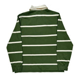 Lands End Striped Rugby Shirt - XL Green Cotton