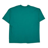 Made In USA Single Stitch Hanes T-Shirt - 2XL Green Cotton Blend