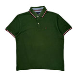 Tommy Hilfiger Polo Shirt - Large Green Cotton