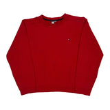 Tommy Hilfiger Sweatshirt - Large Red Cotton