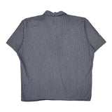 Ben Davis Striped Short Sleeve Shirt - XL Blue Cotton Blend