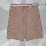 Levis Striped Cargo Shorts - 36W 12L Red Cotton