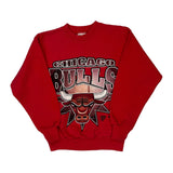 Chicago Bulls, Age 10-12 Chicago Bulls Graphic Sweatshirt - Medium Red Cotton Blend