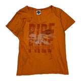 Doug'S Harley-Davidson Florence, Sc Harley Davidson Graphic T-Shirt - Medium Orange Cotton
