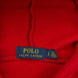 USA Patch Polo By Ralph Lauren Spellout Fleece Hoodie - Small Red Cotton