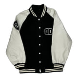 Unbranded Varsity Jacket - Medium Black & White Wool