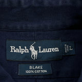 Blake Ralph Lauren Shirt - Large Navy Cotton