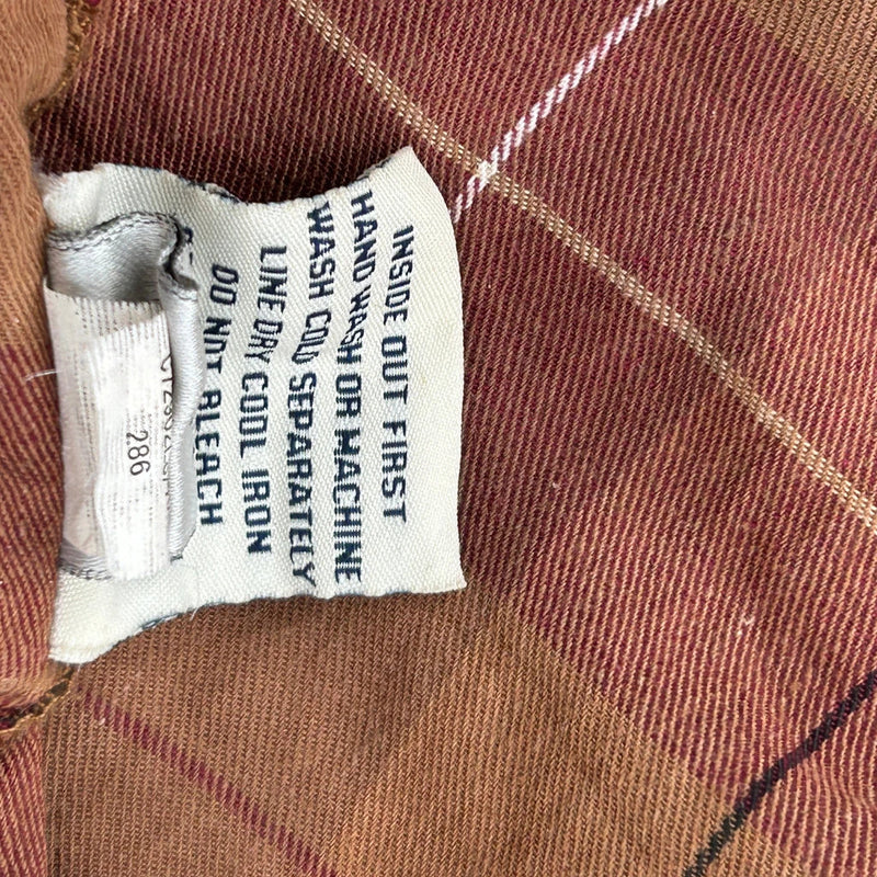 Coogi Checked Flannel Shirt - XL Brown Cotton