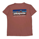 Save Our Home Planet Patagonia Graphic T-Shirt - Small Pink Cotton