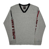 Polo By Ralph Lauren Spellout Long Sleeve T-Shirt - Large Gray Cotton