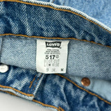 517 Levis Boot Cut Jeans - 28W US 4 Blue Cotton