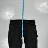 Dickies Carpenter Trousers - 36W 33L Black Cotton