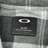 Oakley Checked Flannel Shirt - XL Gray Cotton