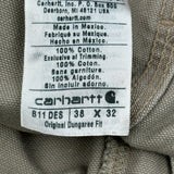 Carhartt Carpenter Trousers - 38W 32L Khaki Cotton
