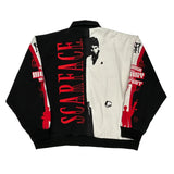 Scarface Jh Designs Graphic Bomber Jacket - 2XL Black & White Cotton