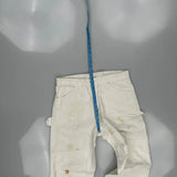 Dickies Carpenter Trousers - 31W 31L White Cotton