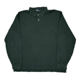 Polo By Ralph Lauren Long Sleeve Polo Shirt - 2XL Green Cotton
